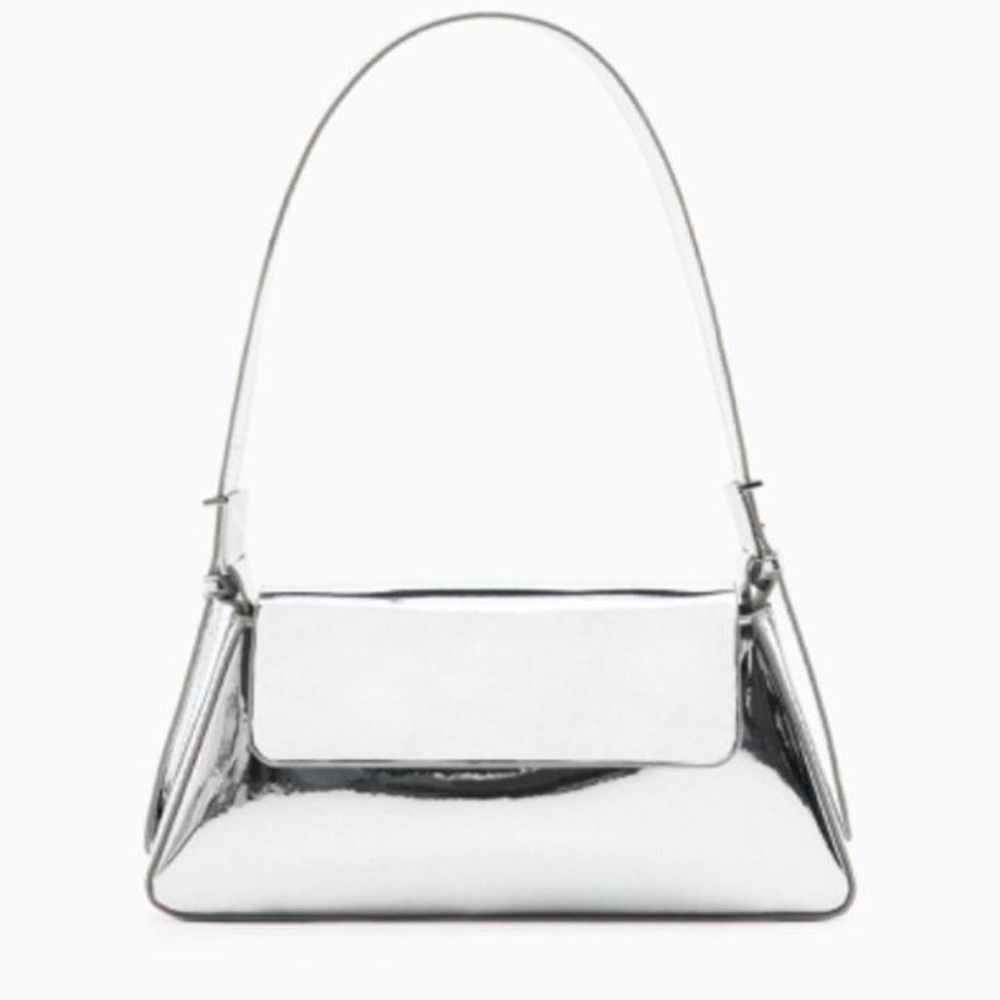Silver Metallic Shoulder Bag